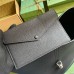 Gucci Jackie 1961 Small Shoulder Bag in Black Grained Leather