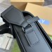 Gucci Messenger Bag in Black GG Rubber-effect Leather