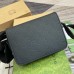 Gucci Messenger Bag in Black GG Rubber-effect Leather