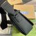 Gucci Messenger Bag in Black GG Rubber-effect Leather