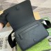 Gucci Messenger Bag in Black GG Rubber-effect Leather