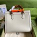 Gucci Diana Medium Tote Bag in White Leather