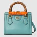 Gucci Diana Mini Tote Bag in Blue Leather