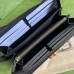 Gucci Diana Zip Around Wallet In Black Calfskin