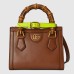 Gucci Diana Mini Tote Bag in Brown Leather