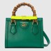 Gucci Diana Mini Tote Bag in Green Leather