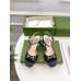 Gucci Horsebit 75mm Sandals in Black Leather