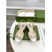 Gucci Horsebit 75mm Sandals in White Leather