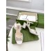 Gucci Horsebit 75mm Sandals in White Leather