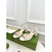 Gucci Horsebit 75mm Sandals in White Leather