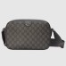 Gucci Mens Ophidia Medium Crossbody in Grey GG Supreme Canvas