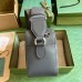 Gucci Mens Ophidia Medium Crossbody in Grey GG Supreme Canvas