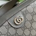 Gucci Mens Ophidia Medium Crossbody in Grey GG Supreme Canvas