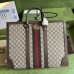 Gucci Mens Ophidia Large Tote Bag in Beige GG Supreme Canvas