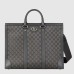 Gucci Mens Ophidia Large Tote Bag in Grey GG Supreme Canvas