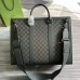 Gucci Mens Ophidia Large Tote Bag in Grey GG Supreme Canvas