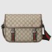 Gucci Mens Messenger Bag in Beige GG Supreme Canvas