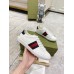 Gucci Womens Ace White Sneakers with Blue & Red Web