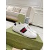 Gucci Womens Ace White Sneakers with Blue & Red Web