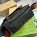 Gucci Mens Messenger Bag in Black GG Crystal Canvas