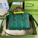 Gucci Diana Small Tote Bag in Green Python Embossed Leather