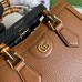 Gucci Diana Small Tote Bag in Brown Calfskin