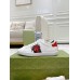 Gucci Womens Ace White Sneakers with Pineapple Embroidered