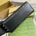 Gucci GG Marmont Small Tote in Black Chevron Calfskin