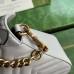 Gucci GG Marmont Mini Top Handle Bag in Light Grey Chevron Calfskin