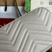 Gucci GG Marmont Small Camera Bag in Light Grey Chevron Calfskin
