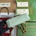 Gucci GG Marmont Mini Shoulder Bag in Pale Green Chevron Leather