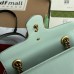 Gucci GG Marmont Mini Shoulder Bag in Pale Green Chevron Leather