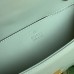 Gucci GG Marmont Mini Shoulder Bag in Pale Green Chevron Leather