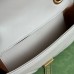 Gucci GG Marmont Mini Shoulder Bag in Light Grey Chevron Leather