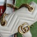 Gucci GG Marmont Mini Shoulder Bag in Light Grey Chevron Leather