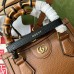 Gucci Diana Mini Tote Bag in Brown Calfskin