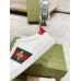Gucci Womens Ace Sneakers in White Leather with Bee