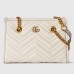 Gucci GG Marmont Small Tote in White Chevron Calfskin