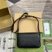 Gucci Mini messenger Bag in Black Grained Leather