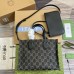 Gucci Ophidia GG Medium Tote Bag in Black GG Denim