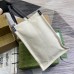 Gucci Medium Tote Bag in Canvas with Blue Gucci Print