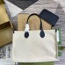 Gucci Medium Tote Bag in Canvas with Blue Gucci Print