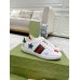 Gucci Womens Ace Sneakers in White Leather with Stars