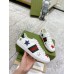 Gucci Womens Ace Sneakers in White Leather with Stars