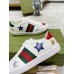 Gucci Womens Ace Sneakers in White Leather with Stars