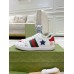 Gucci Womens Ace Sneakers in White Leather with Stars