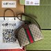 Gucci Ophidia GG Small Shoulder Bag in Canvas with Brown Leather