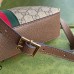 Gucci Ophidia GG Small Shoulder Bag in Canvas with Brown Leather