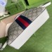 Gucci Ophidia GG Small Shoulder Bag in Canvas with White Leather