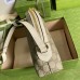 Gucci Ophidia GG Small Shoulder Bag in Canvas with White Leather